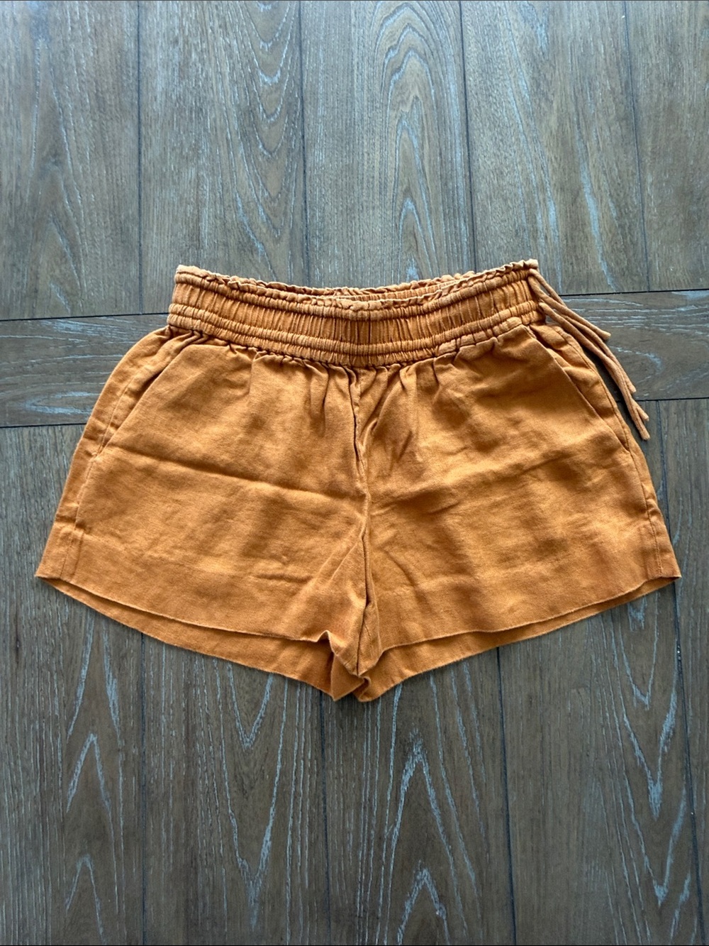 J. Crew Rust Orange Linen-Blend Shorts